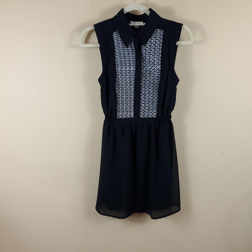 Cope Black Sleeveless Romper with Crochet Details Size S